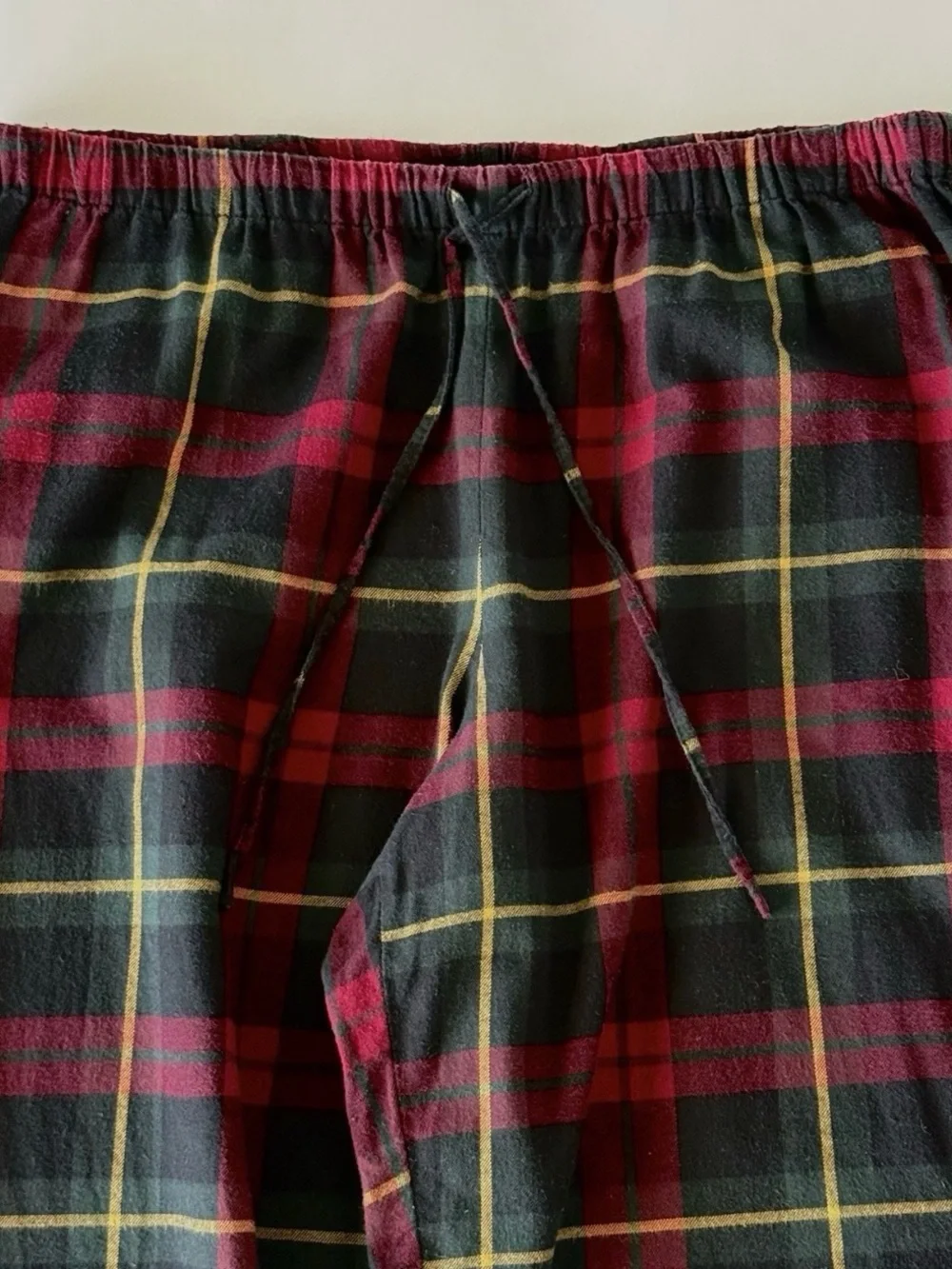 LAUREN Ralph Lauren Tartan Plaid Logo Flannel Leopard Collar Pajama Set Women XL